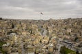 Cityscape and skyline of Amman in Jordan, with view on the Raghadan Flagpole