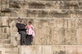 AMMAN, JORDAN - MAY 03, 2016: Young Arabic woman selfi