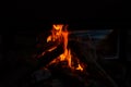 Amman, Jordan, 17th of March 2019: Wadi Rum Bedouin tent campfire Royalty Free Stock Photo