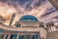 Amman - September 30, 2018: Mosque of King Abdullah I in the center of Amman, Jordan