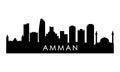 Amman skyline silhouette.