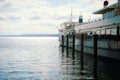 Idyllic view of Ammersee lake with passenger boats