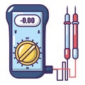 Ammeter icon, cartoon style. Royalty Free Stock Photo