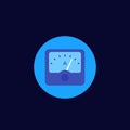 Ammeter icon for web and apps Royalty Free Stock Photo