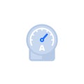 ammeter icon on white, vector Royalty Free Stock Photo