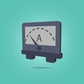 Ammeter isometric icon. Simple color vector of science icons for ui and ux, website or mobile application Royalty Free Stock Photo