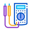 Ammeter tool icon vector outline illustration Royalty Free Stock Photo