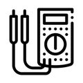 Ammeter tool icon vector outline illustration Royalty Free Stock Photo