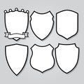Shield Armor icon Logo Mascot vector Set 2
