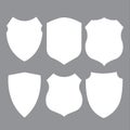 Shield Armor Set icon Logo Mascot on black background 4