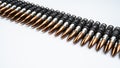 Ammo belt full of bullets Royalty Free Stock Photo