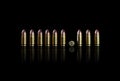 Ammo on a black background.