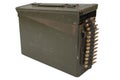 Ammo Box with ammunition belt Royalty Free Stock Photo