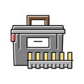 ammo box color icon vector illustration Royalty Free Stock Photo