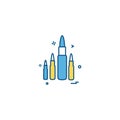 ammo bullet military round shoot icon vector design