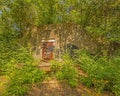 Ammo bunker 87 with heavy erosion around its base Royalty Free Stock Photo