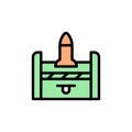 Ammo icon. Simple color with outline vector elements of video game icons for ui and ux, website or mobile application Royalty Free Stock Photo