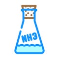 ammonia chemical flask color icon vector illustration