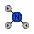 Ammonia molecule icon Royalty Free Stock Photo