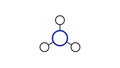 ammonia molecule, structural chemical formula, ball-and-stick model, isolated image binary hydride