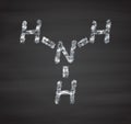 Ammonia (NH3) molecule, chemical structure Royalty Free Stock Photo