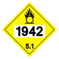 Ammonia Nitrate UN1942 Symbol Sign, Vector Illustration, Isolate On White Background, Label .EPS10