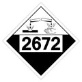 Ammonia Solutions UN2672 Symbol ,Vector Illustration, Isolate On White Background Label. EPS10