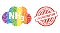Distress Oktoberfest Stamp Seal and Spectrum Ammoniac Cloud Mosaic Icon of Spheres