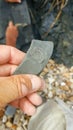 Ammonite Fossil on the drassic Coast of the UK Royalty Free Stock Photo