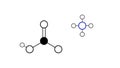 ammonium bicarbonate molecule, structural chemical formula, ball-and-stick model, isolated image food additive ÃÂµ503