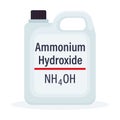 Ammonium Hydroxide solution in a bottle isolated on a white background. Royalty Free Stock Photo