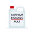 Ammonium Hydroxide solution in a bottle isolated on a white background Royalty Free Stock Photo