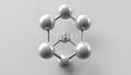 Ammonium Ion (NH4+) Molecular Structure: A 3D Render of a Chemistry Model Royalty Free Stock Photo