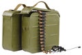 green ammunition box with machine-gun belt Royalty Free Stock Photo