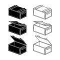 Ammunition box vector