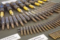 Ammunition on display in the War Remnants Museum in Ho Chi Minh Royalty Free Stock Photo