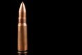 Ammunition of a high-speed rifle. Cartridges for a military rifle Royalty Free Stock Photo