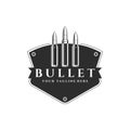 ammunition icon bullet logo vintage vector symbol illustration design