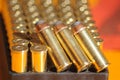 ammunition or rounds for a gun Royalty Free Stock Photo