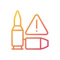 Ammunition smuggling gradient linear vector icon