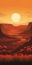 Amnawanta: A Fantasy Illustration Of A Desert Sunset