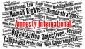 Amnesty International word cloud concept