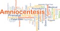 Amniocentesis background concept