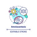 Amniocentesis concept icon