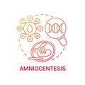 Amniocentesis red gradient concept icon