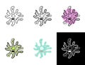 Amoeba icons set isolated on white background Royalty Free Stock Photo