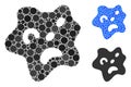 Amoeba Mosaic Icon of Circle Dots Royalty Free Stock Photo