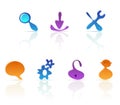 Amoeba-style icons Royalty Free Stock Photo