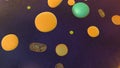 amoeba unicellular organism 3d illustration. eukaryotic organisms Royalty Free Stock Photo