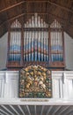 St Mary`s Church Organ And King James II Coat Of Arms